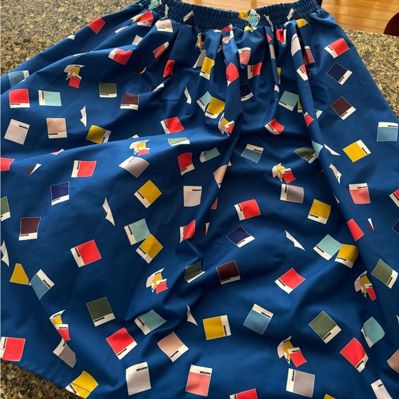 Unique Vintage x Pantone Blue Color Chips Jayne Swing Skirt - Picture 3 of 7